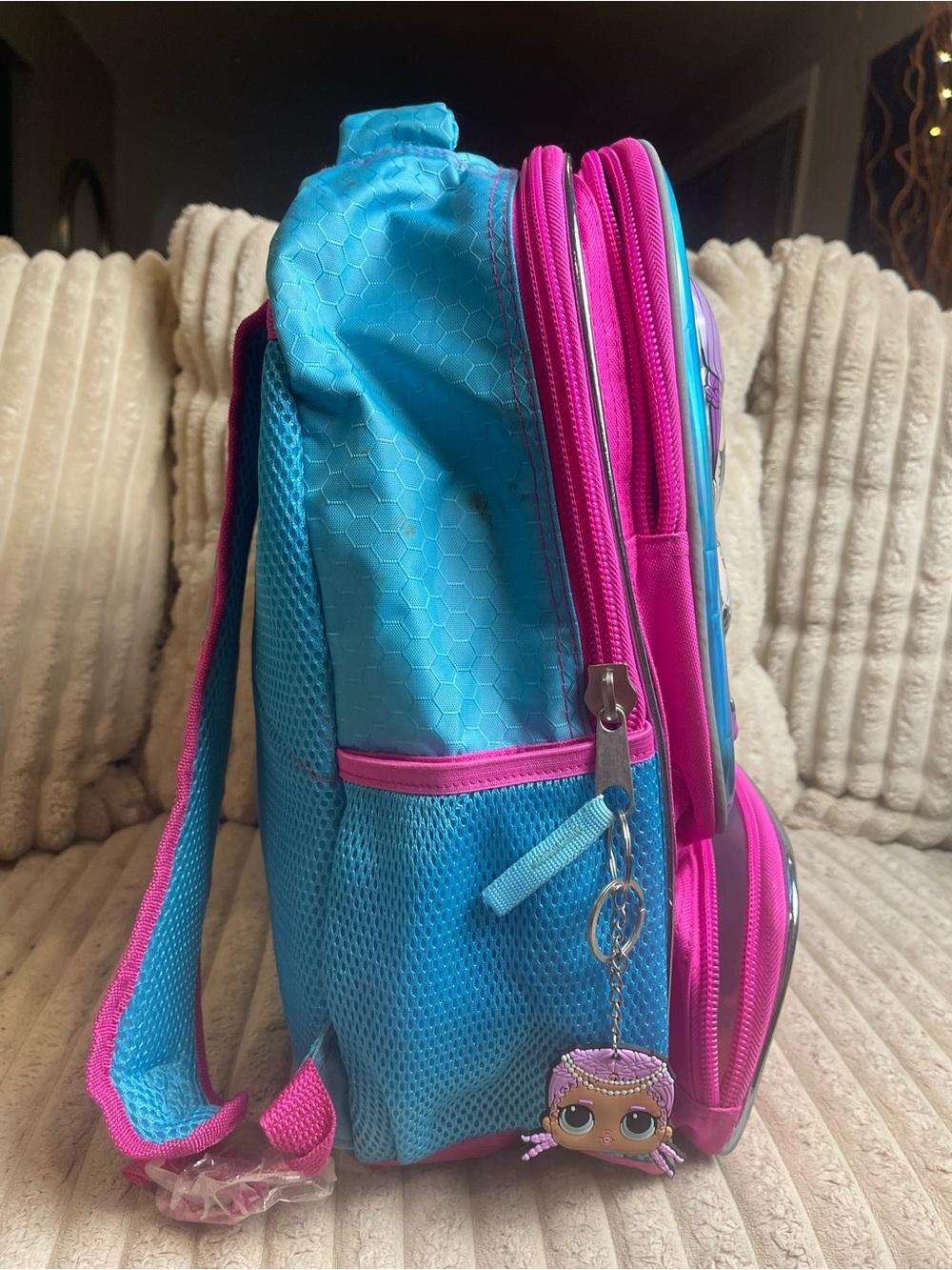 LOL Surprise B.B.s Run The World Girls School Backpack Pink Blue - Picture 4 of 9